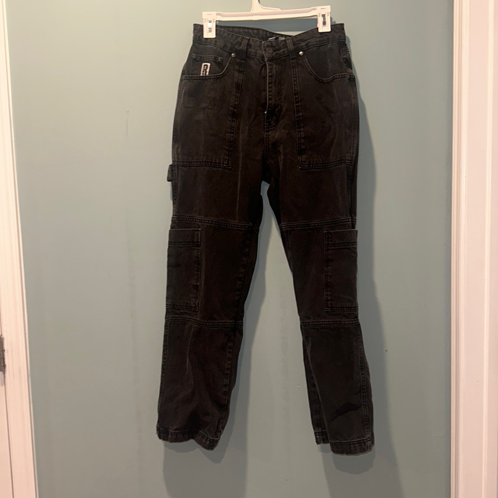 Black Cargo Pants (RAGGED)